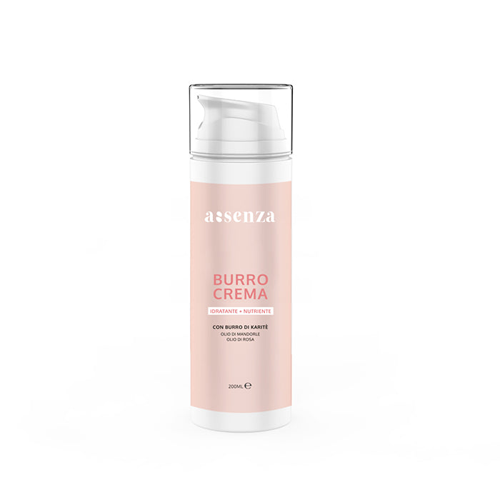 Burro Crema 200ml - Burro di Karitè, Olio di Mandorle e Olio di Rosa Mosqueta