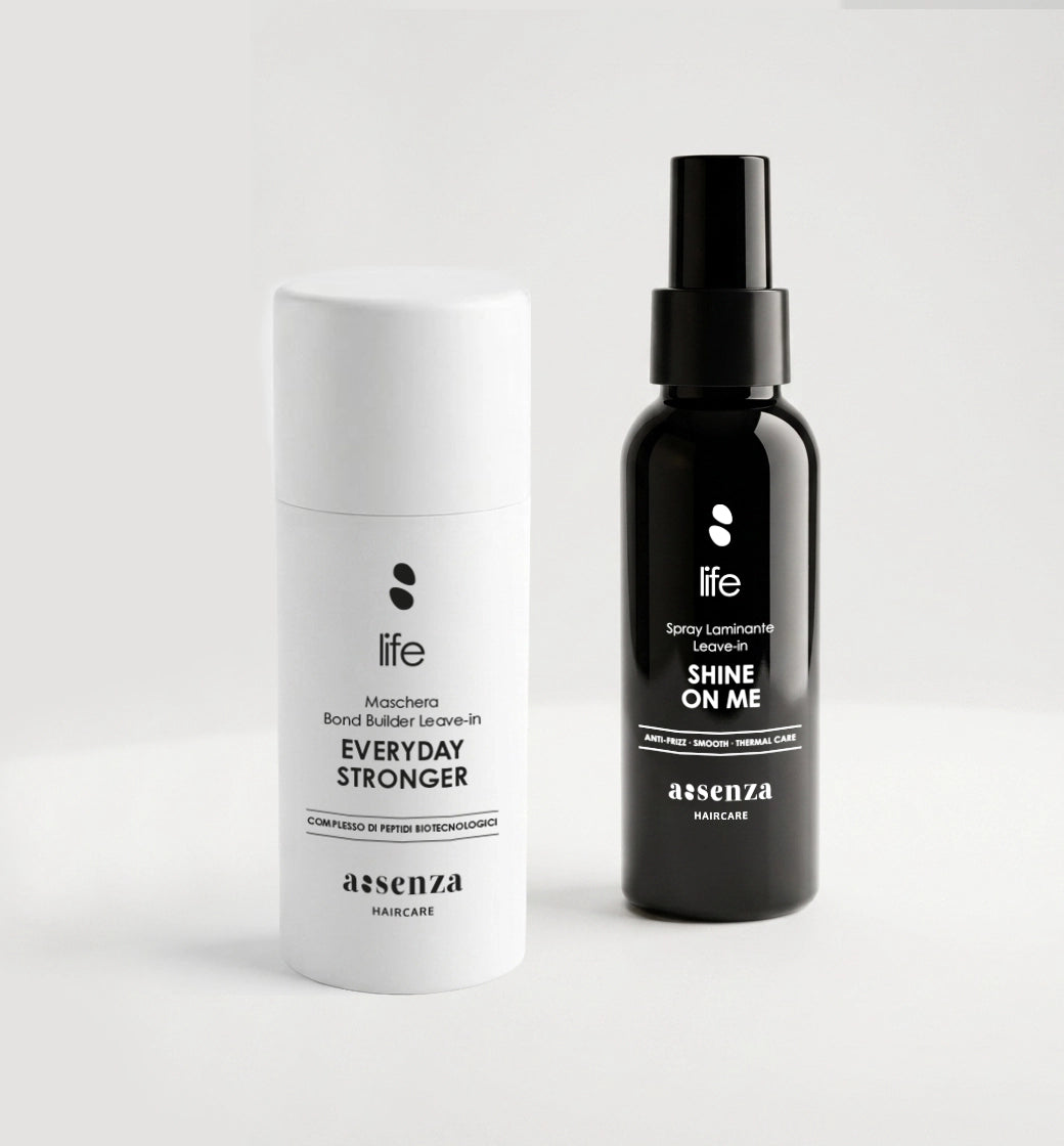 Bond & Glow Duo 2x100ml: Maschera Bond Builder + Spray Laminante Leave-in